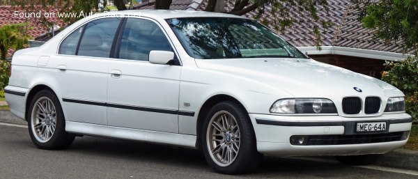 Full specifications and technical details 1995 BMW 5 Series (E39) 520i (150 Hp)