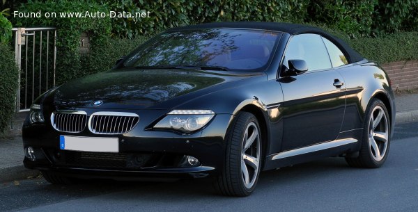 المواصفات والتفاصيل التقنية الكاملة 2007 BMW 6 Series Convertible (E64, facelift 2007) 635d (286 Hp) Automatic