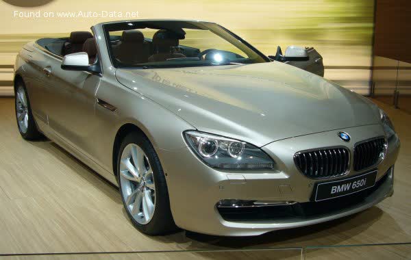 Vollständige Spezifikationen und technische Details 2011 BMW 6 Series Convertible (F12) 640i (320 Hp) Steptronic