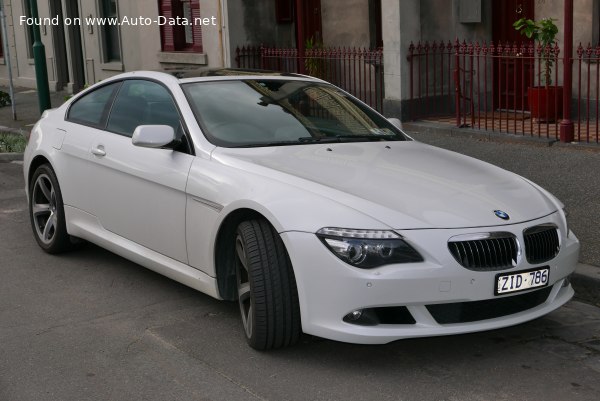 Full specifications and technical details 2007 BMW 6 Series (E63, facelift 2007) 650i (367 Hp)