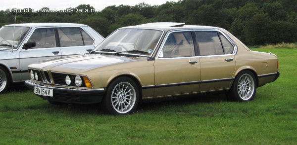 Full specifications and technical details 1979 BMW 7 Series (E23) 728i (184 Hp)