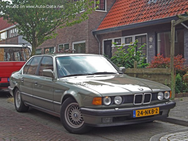 Full specifications and technical details 1986 BMW 7 Series (E32) 735i (211 Hp) cat Automatic