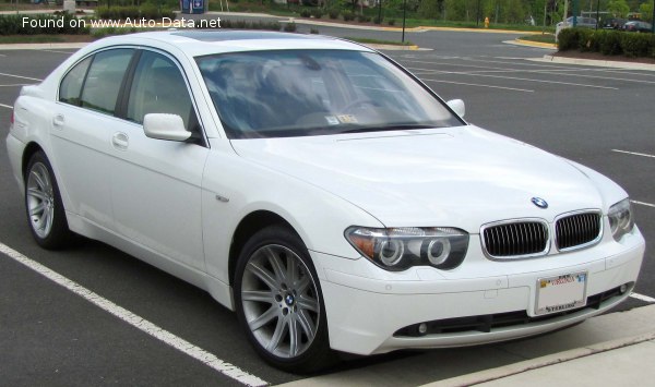 المواصفات والتفاصيل التقنية الكاملة 2002 BMW 7 Series (E65) 740d (258 Hp) Steptronic