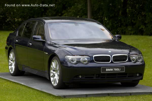 Full specifications and technical details 2002 BMW 7 Series Long (E66) 760Li (445 Hp) Steptronic