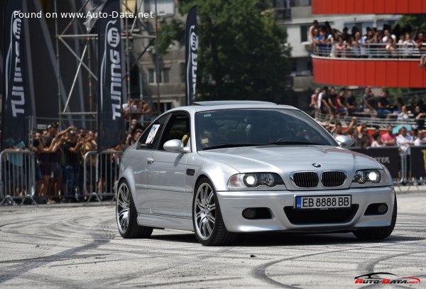 Full specifications and technical details 2003 BMW M3 Coupe (E46) CSL 3.2i 24V (360 Hp)