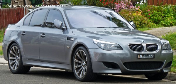 Full specifications and technical details 2007 BMW M5 (E60 LCI, facelift 2007) 5.0 V10 (500 Hp)