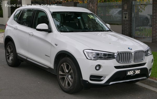 Vollständige Spezifikationen und technische Details 2014 BMW X3 (F25 LCI, facelift 2014) 35i (306 Hp) xDrive Automatic