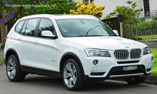 Full specifications and technical details 2010 BMW X3 (F25) 28i (258 Hp) xDrive Steptronic