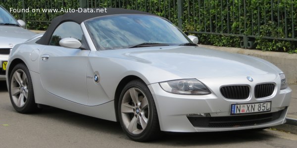 Full specifications and technical details 2006 BMW Z4 (E85 LCI, facelift 2006) 2.5si (218 Hp) Automatic