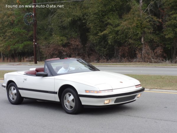 Full specifications and technical details 1990 Buick Reatta Convertible 3.8 i V6 (173 Hp)