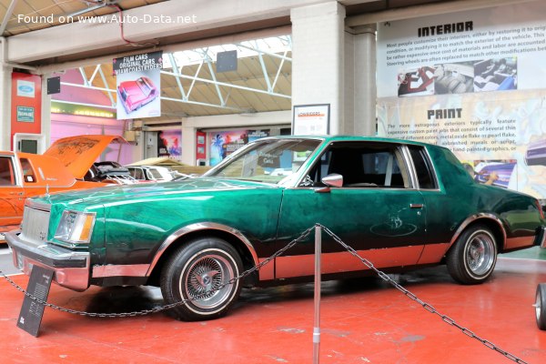 المواصفات والتفاصيل التقنية الكاملة 1978 Buick Regal II Coupe 5.0 V8 (137 Hp) Automatic