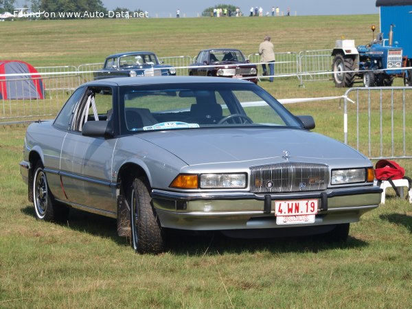 Full specifications and technical details 1988 Buick Regal III Coupe 2.8 V6 (132 Hp) Automatic