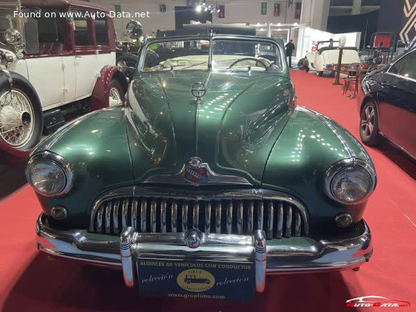 المواصفات والتفاصيل التقنية الكاملة 1945 Buick Super Convertible II (Model 56-C) Series 50 4.1 V8 (110 Hp)