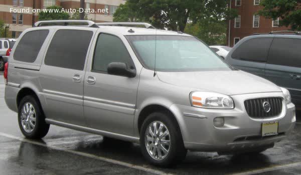 Full specifications and technical details 2004 Buick Terraza 3.5 i V6 4WD (203 Hp)