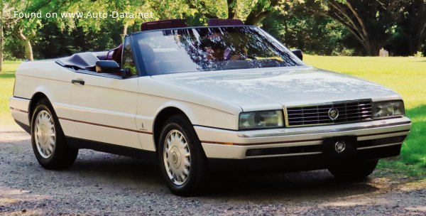 Full specifications and technical details 1989 Cadillac Allante 4.5 i V8 (204 Hp)