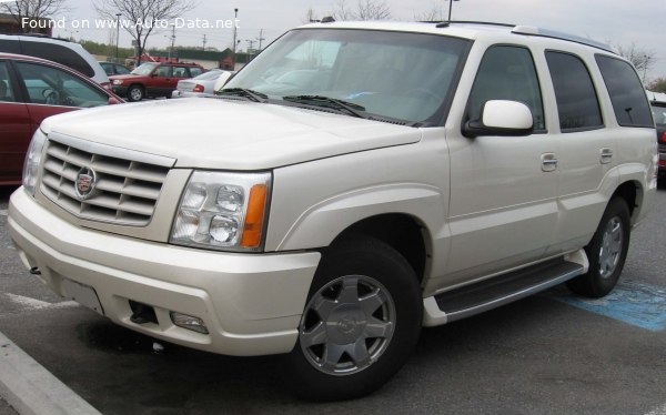 Full specifications and technical details 2002 Cadillac Escalade II 6.0 i V8 AWD (349 Hp)