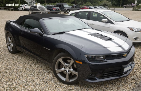 المواصفات والتفاصيل التقنية الكاملة 2013 Chevrolet Camaro V (facelift 2013) Convertible 6.2 V8 (400 Hp) Hydra-Matic