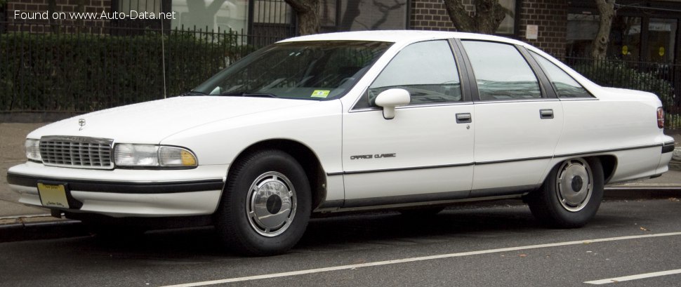 Full specifications and technical details 1990 Chevrolet Caprice 5.7 i V8 (264 Hp)