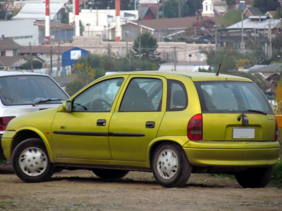 المواصفات والتفاصيل التقنية الكاملة 1998 Chevrolet Corsa Hatch (GM 4200) 1.0 i 16V (68 Hp)