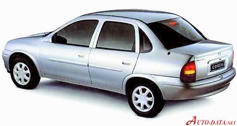 Vollständige Spezifikationen und technische Details 1997 Chevrolet Corsa Sedan (GM 4200) 1.0 i (60 Hp)