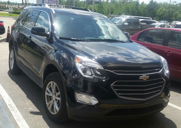 Full specifications and technical details 2016 Chevrolet Equinox II (facelift 2016) 3.6 V6 (305 Hp) AWD Automatic