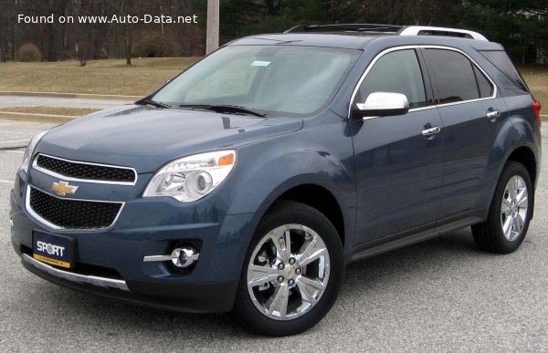 Full specifications and technical details 2009 Chevrolet Equinox II 2.4 Ecotec (182 Hp) Automatic