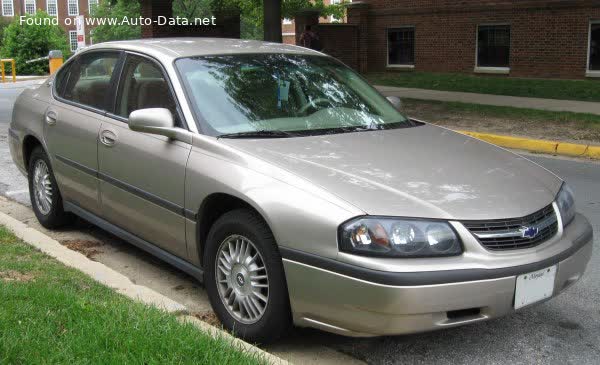 Full specifications and technical details 1999 Chevrolet Impala VIII (W) 3.8 i V6 (203 Hp)