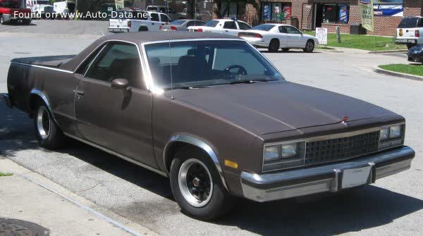 Spécifications complètes et détails techniques 1981 Chevrolet Malibu El Camino (Sedan Pickup, facelift 1981) 4.3 d V6 (85 Hp) Automatic