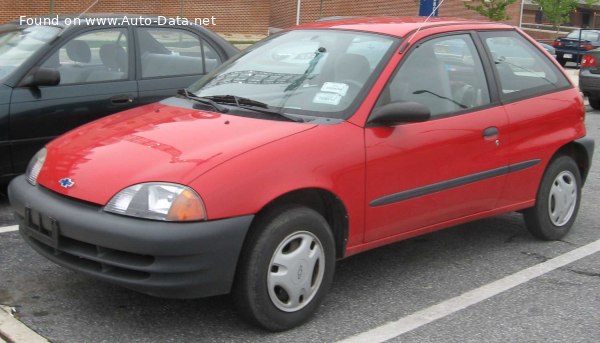 المواصفات والتفاصيل التقنية الكاملة 1998 Chevrolet Metro (MR226) 1.0 i (56 Hp)