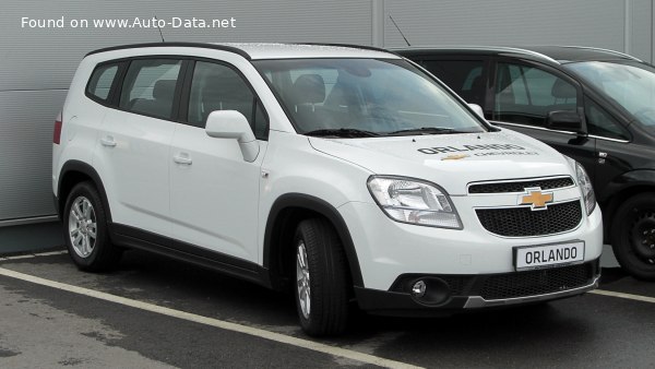 المواصفات والتفاصيل التقنية الكاملة 2011 Chevrolet Orlando I 1.8 16V (141 Hp)