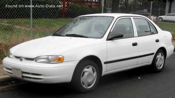 Full specifications and technical details 1998 Chevrolet Prizm 1.8 i 16V (122 Hp)