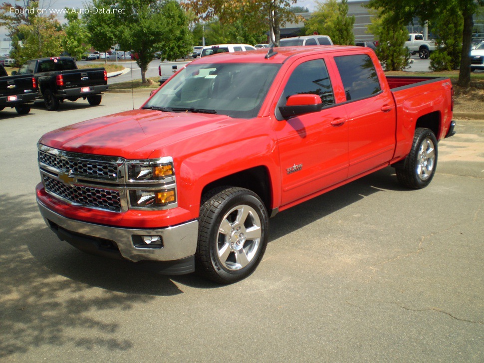 Full specifications and technical details 2013 Chevrolet Silverado 1500 III Crew Cab 6.2 V8 EcoTec3 (420 Hp) 4WD Automatic