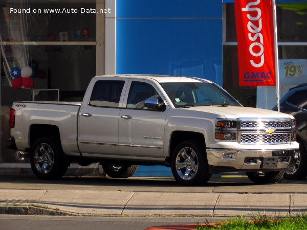 المواصفات والتفاصيل التقنية الكاملة 2015 Chevrolet Silverado 3500 HD III (K2XX) Crew Cab Standard Box 6.0 V8 (301 Hp) Automatic CNG