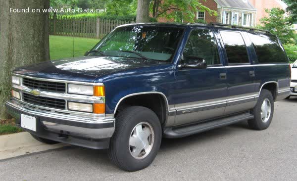 Full specifications and technical details 1991 Chevrolet Suburban (GMT400) 5.7 i V8 4WD (210 Hp)