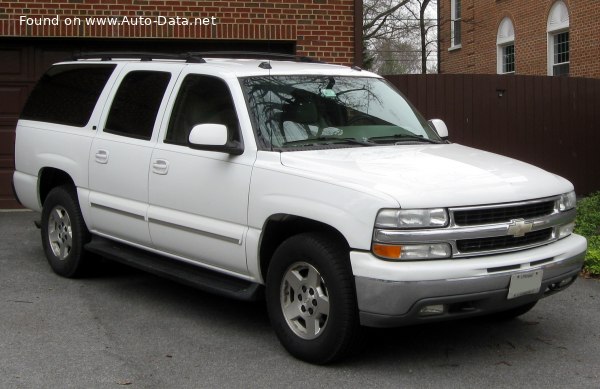 Full specifications and technical details 2004 Chevrolet Suburban (GMT800) 6.0 i V8 4WD 2500 (340 Hp)