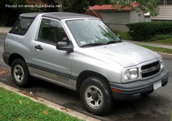 Vollständige Spezifikationen und technische Details 1998 Chevrolet Tracker Convertible II 1.6 i 16V 4WD (97 Hp)