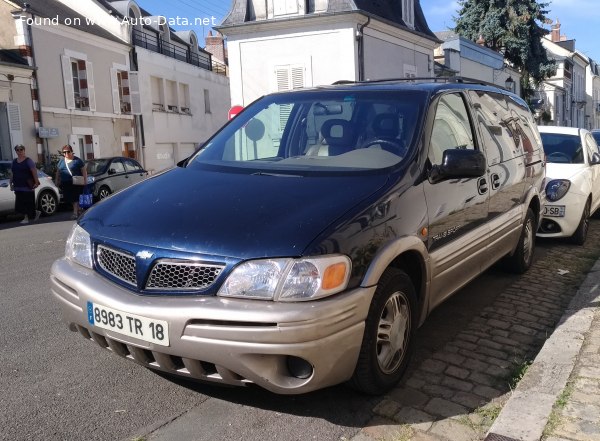 المواصفات والتفاصيل التقنية الكاملة 1996 Chevrolet Trans Sport (U) 3.4 i V6 (180 Hp)