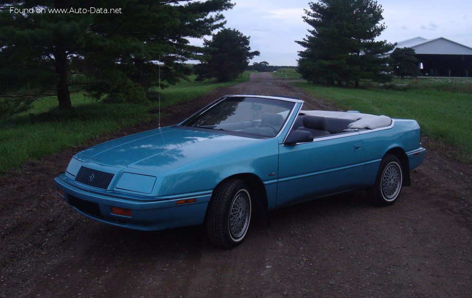 Full specifications and technical details 1990 Chrysler LE Baron Cabrio 3.0 i V6 (143 Hp) Automatic