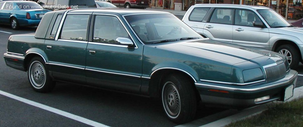 Full specifications and technical details 1989 Chrysler New Yorker Fifth Avenue 3.3 V6 (150 Hp)