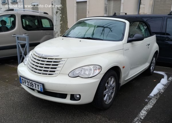 Full specifications and technical details 2004 Chrysler PT Cruiser Cabrio 2.0 i 16V (136 Hp)