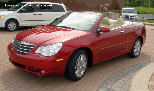 Full specifications and technical details 2007 Chrysler Sebring Convertible (JS) 2.4i 16V (172 Hp)