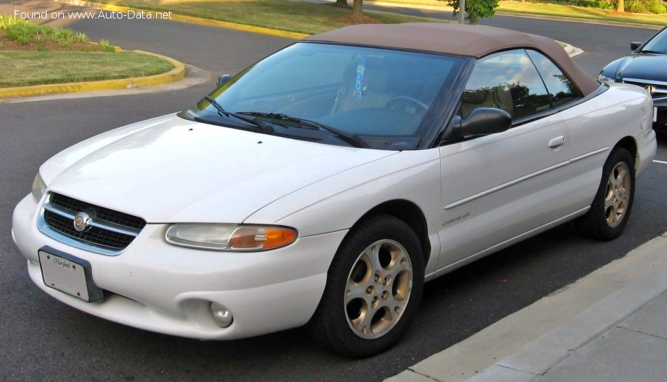 المواصفات والتفاصيل التقنية الكاملة 1996 Chrysler Sebring Convertible (JX) 2.5 V6 24V (168 Hp) Automatic