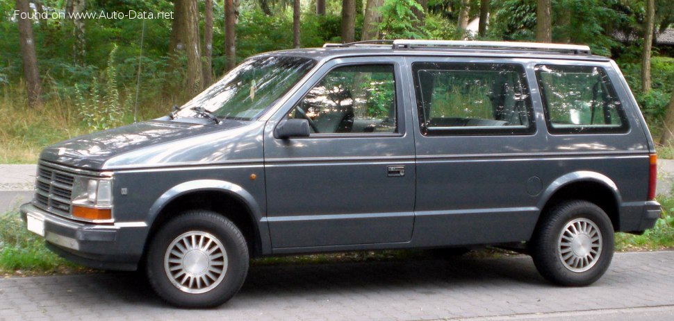 المواصفات والتفاصيل التقنية الكاملة 1988 Chrysler Voyager I 3.0 V6 (144 Hp) Automatic