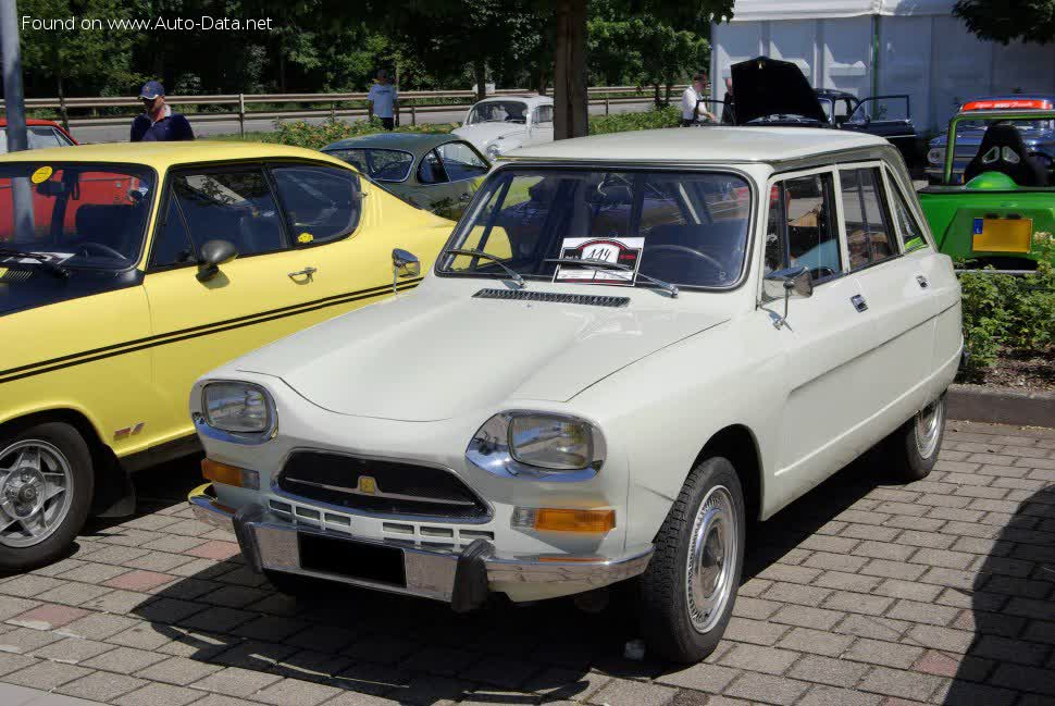 Full specifications and technical details 1973 Citroen AMI Super 1.0 Super (54 Hp)