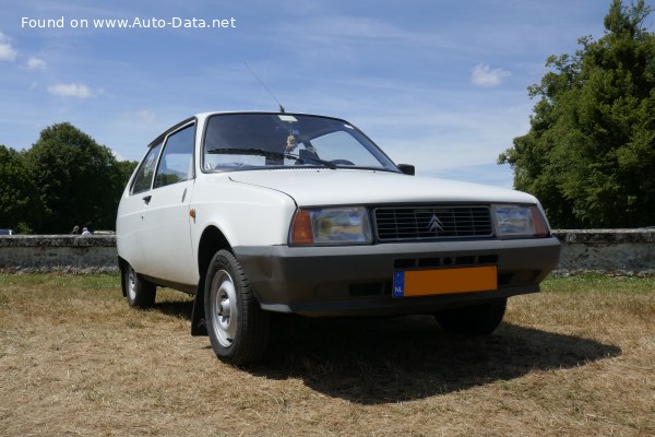 Full specifications and technical details 1984 Citroen Axel 11R 1.1 (57 Hp)