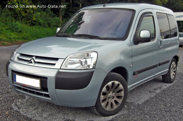 Full specifications and technical details 2002 Citroen Berlingo I (Phase II, 2002) 1.4i (75 Hp)