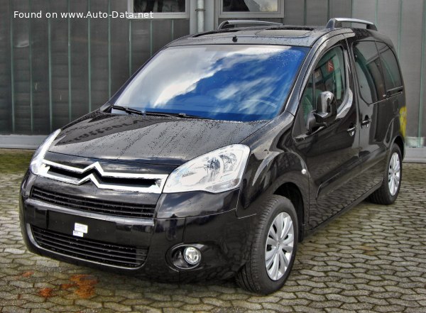 Full specifications and technical details 2009 Citroen Berlingo II (Phase I, 2008) 1.6 VTi (120 Hp)