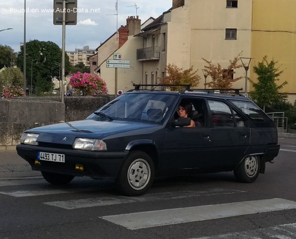 المواصفات والتفاصيل التقنية الكاملة 1986 Citroen BX I Break (Phase II, 1987) 19 D (71 Hp)