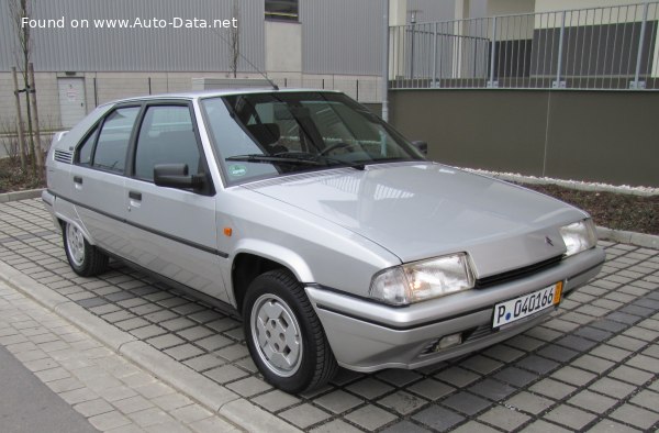 Vollständige Spezifikationen und technische Details 1989 Citroen BX I (Phase II, 1987) 11 (55 Hp)