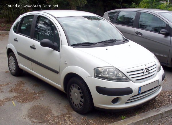 المواصفات والتفاصيل التقنية الكاملة 2002 Citroen C3 I (Phase I, 2002) 1.6i 16V (109 Hp)